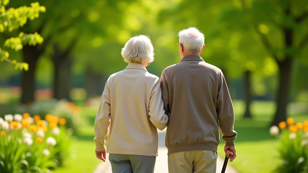 Seniorský pár se procházíjící kolonádou v Luhačovicích